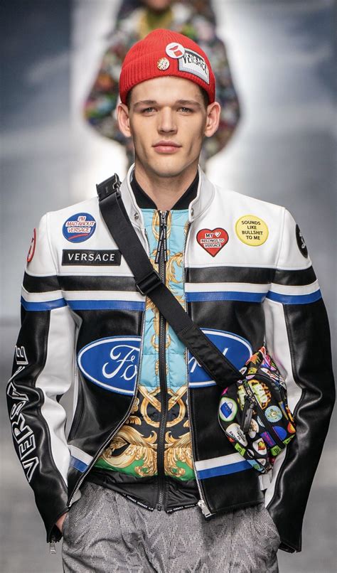 Versace features Ford logo at Milan Fashion week